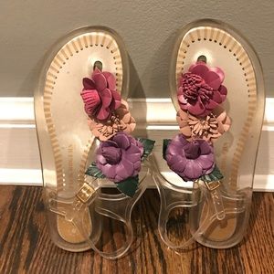 Jack Rogers - Leather Flower Jelly Sandal